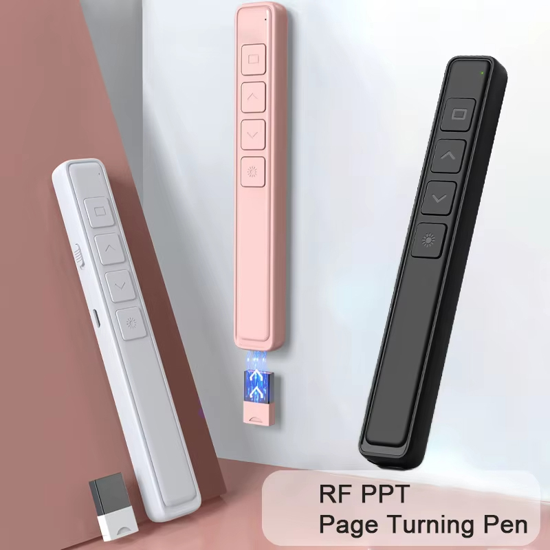 Laser Pointer Presenter - ワイヤレスプレゼンターページターニングペンレーザーポインターPPTスタイラスペンスライドポインター赤外線リモコンプロジェクター用高感度