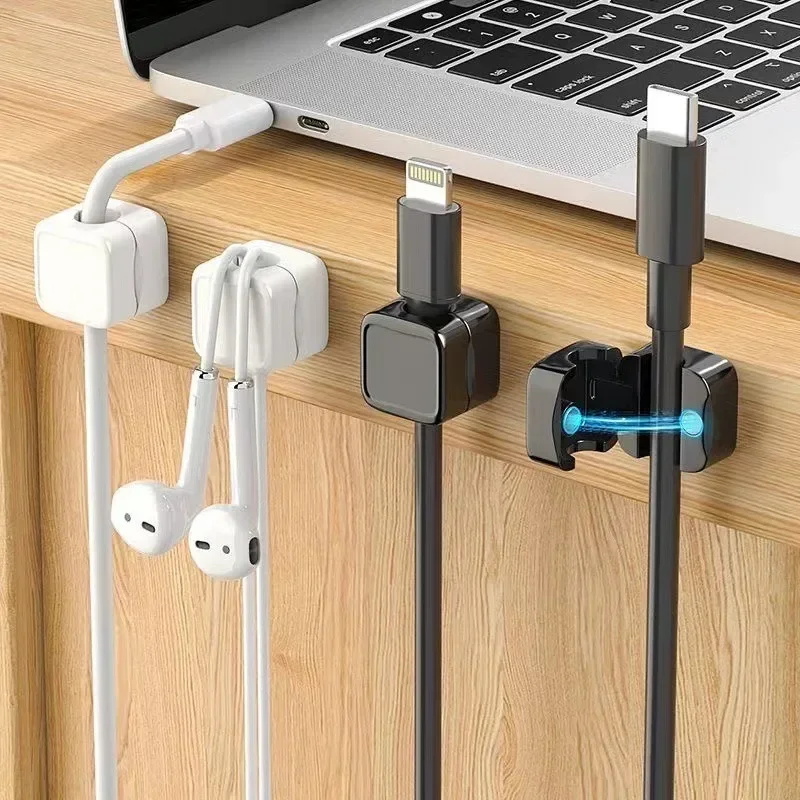 Magnetic Charging Cable - 36/16/8/3個入り 磁気ケーブルクリップ ケーブル粘着ワイヤーキーパー コードケーブルオーガナイザー 調整可能なコードホルダー 充電ケーブルワインダー