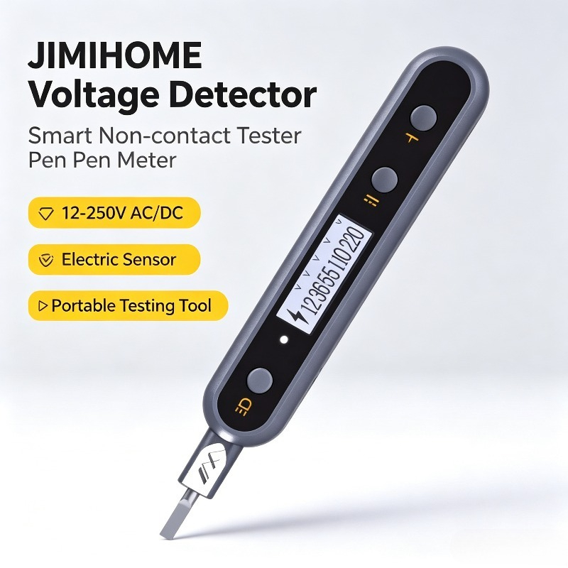 Smart Pen Digital - JIMIHOME 電圧検出器スマート非接触テスターペンメーター 12-250V AC/DC 電気センサー多機能テストツール