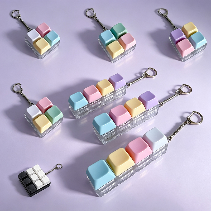 Electronics Latest Gadgets - メカニカルキーキャップフィジェットトイ ミニ ライトなし 4キー 9キー 分離可能