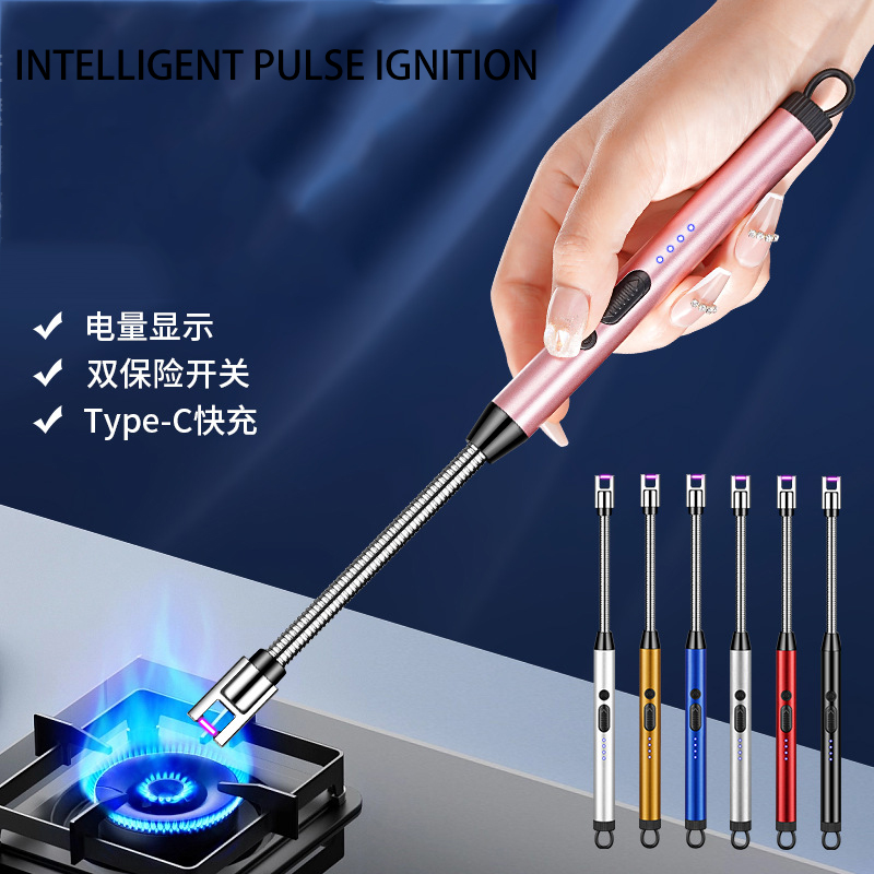 Kitchen Electronics Gadgets - クリエイティブ電気孤独な電子パルス点火家庭用キッチンアーティファクト屋外防風長距離充電ライター Wh