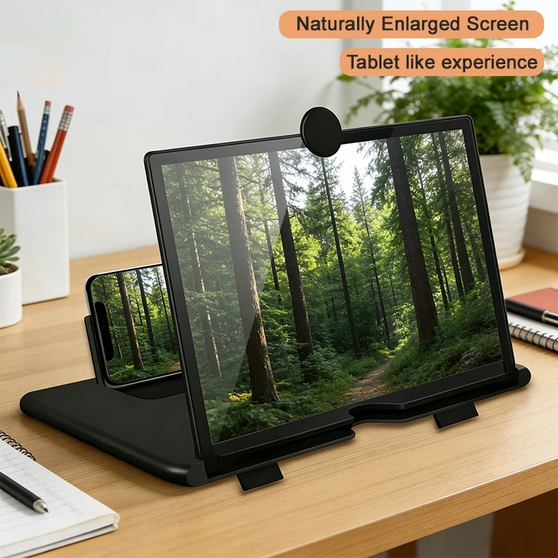 Digital Magnifier Reading - 12インチ携帯電話拡大鏡 超高画質スクリーン 簡単なテレビ視聴用 縦向き使用可能 目の保護 フルスクリーン