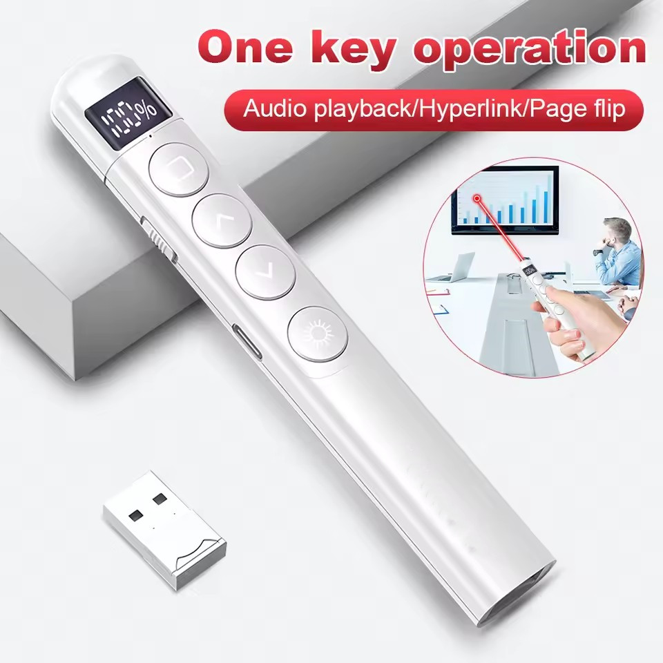 Laser Pointer Presenter - 新しいワイヤレスpptリモコンペンプロジェクターページペン、リモコン付き赤外線プレゼンターペン、プロジェクターパワーポイントスライド用