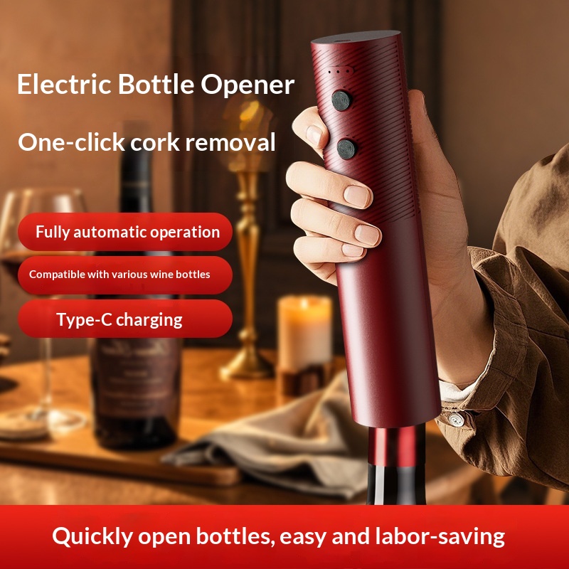 電動ワインボトルオープナー 充電式自動コルク抜き ワンクリッ - Kitchen Electronics Gadgets のレビューと価格