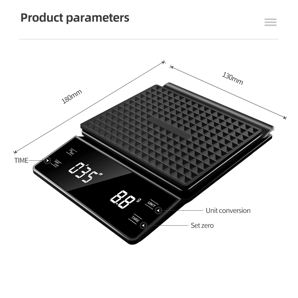 スマートコーヒー電子スケール 高精度デジタルタイマー LCD - Kitchen Electronics Gadgets のレビューと価格