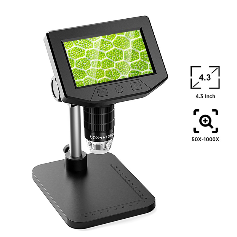 顕微鏡カメラ 4.3インチスクリーン 8LED デジタル 5 - Digital Magnifier Reading のレビューと価格