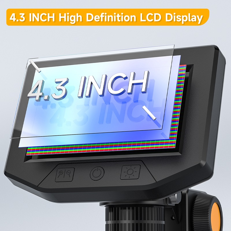 顕微鏡カメラ 4.3インチスクリーン 8LED デジタル 5 - Digital Magnifier Reading のレビューと価格