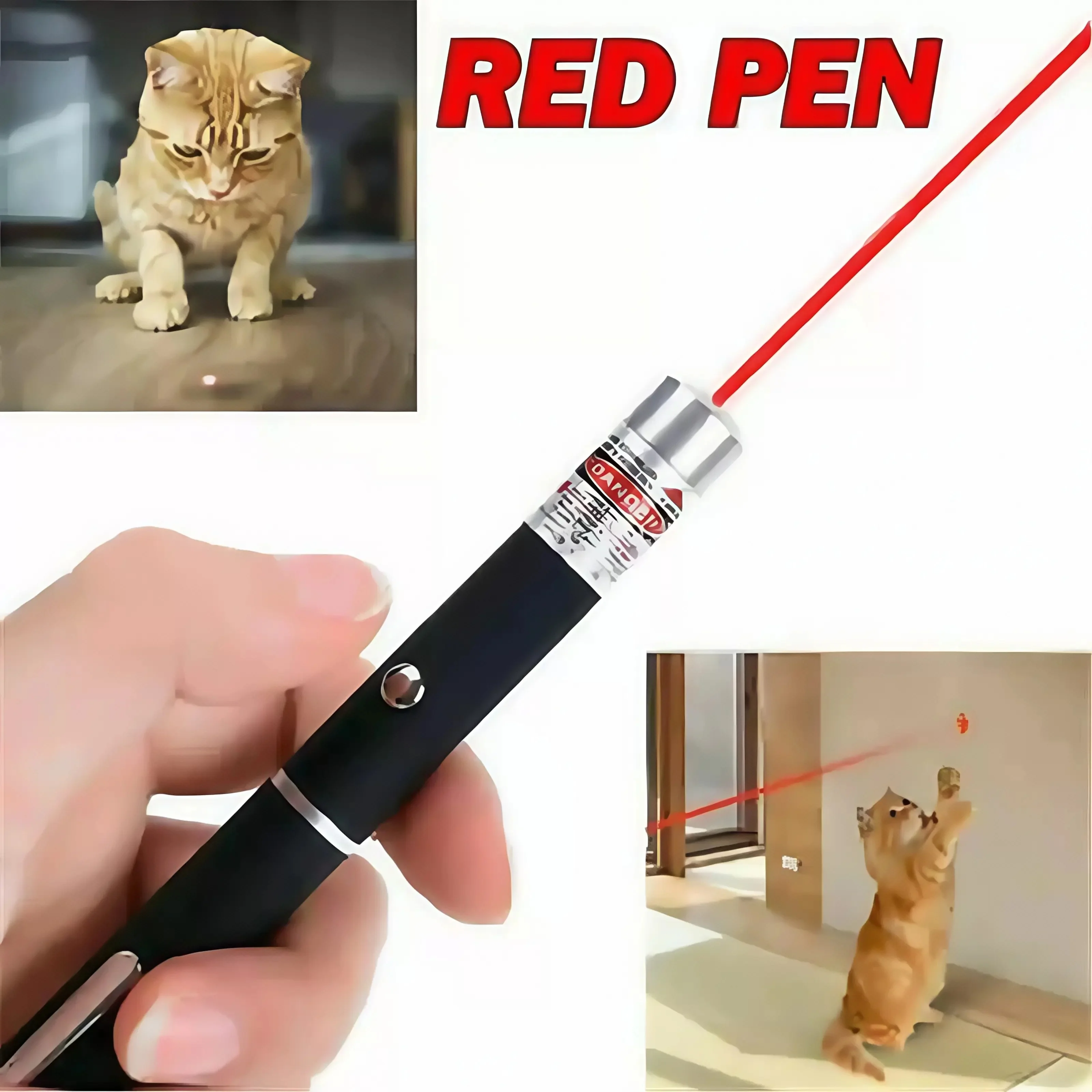 赤色レーザーポインターペン - 猫/犬ペットのおもちゃ、屋外 - Laser Pointer Presenter のレビューと価格