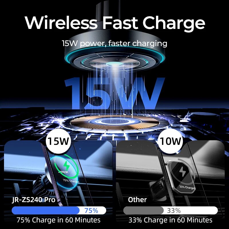Joyroom-磁気自動車電話マウント、ワイヤレス急速充電器 - Magnetic Charging Cable のレビューと価格