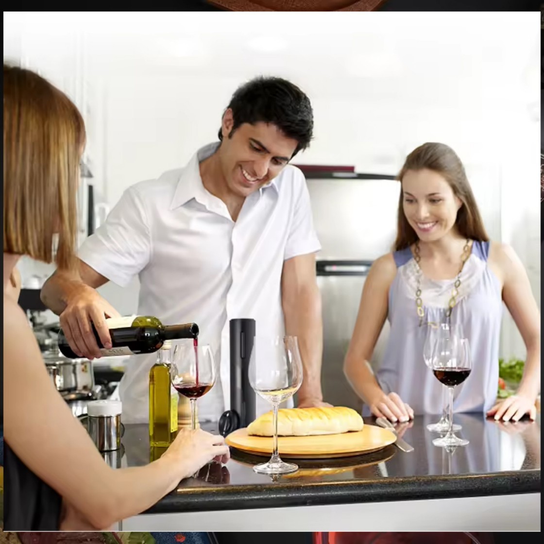 電動ワインボトルオープナー自動赤ワインコルク抜きワインオープ - Kitchen Electronics Gadgets のレビューと価格