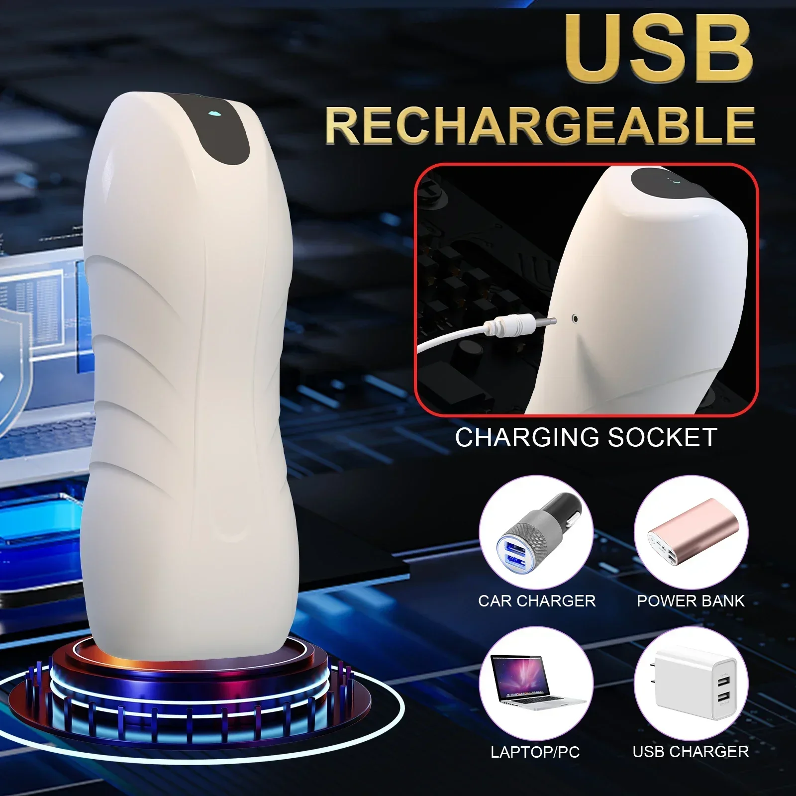 自動男性用オナニーカップ 吸引振動ペニスオーラルマシン 吸引 - Electronics Gadgets For Women のレビューと価格
