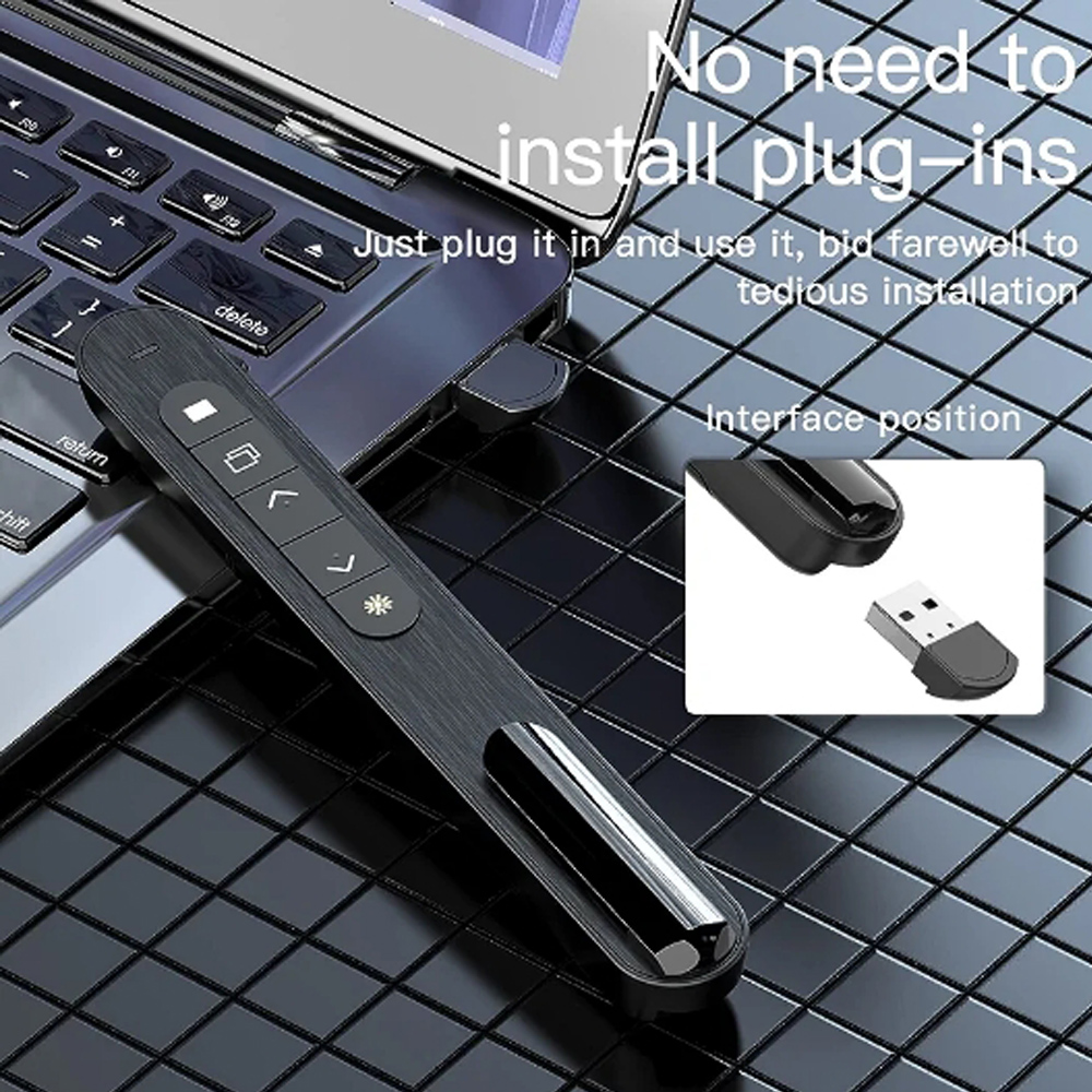 ワイヤレスプレゼンター 赤色レーザーページめくりペン 2.4 - Laser Pointer Presenter のレビューと価格
