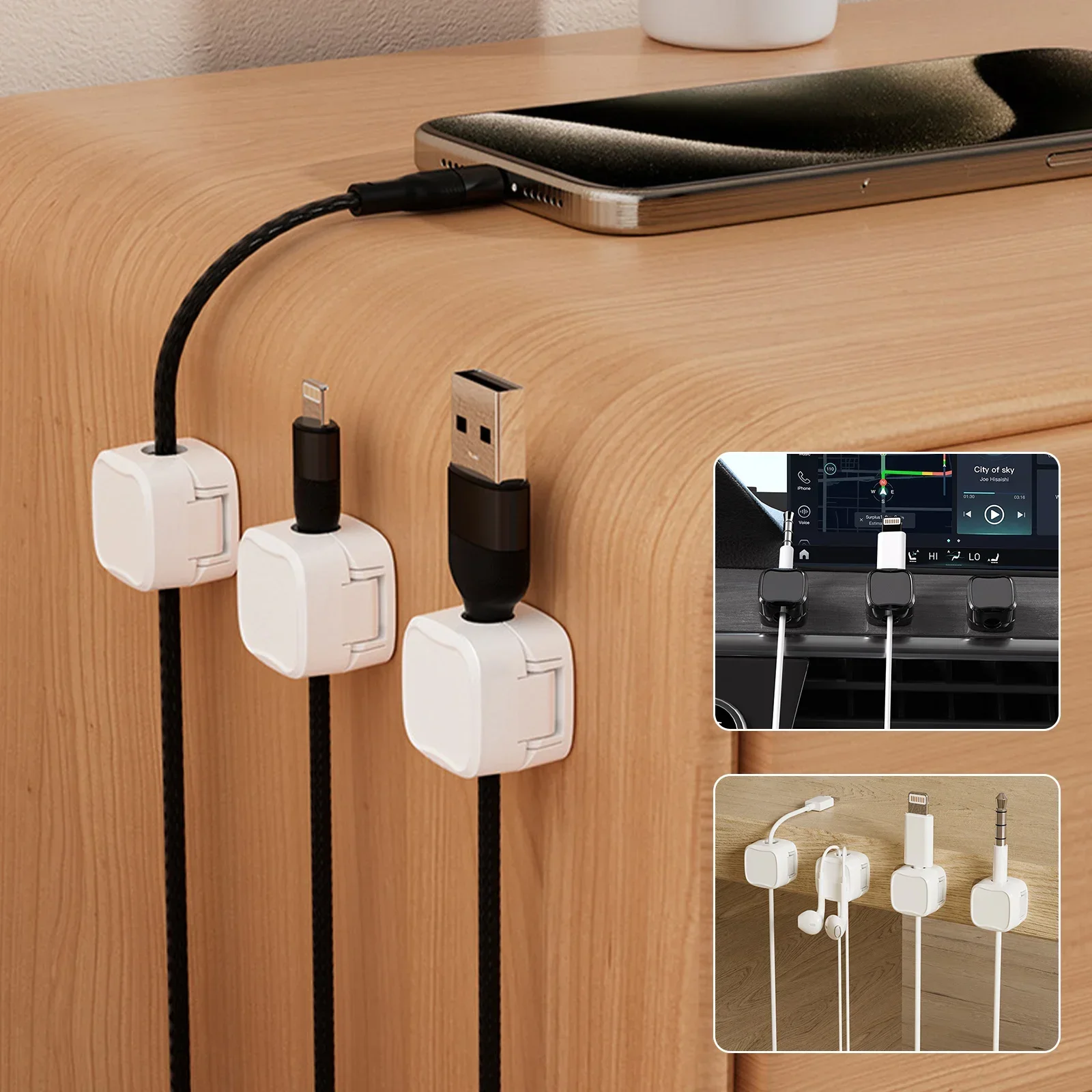 24/6 個磁気ケーブルオーガナイザークリップケーブル管理ワ - Magnetic Charging Cable のレビューと価格