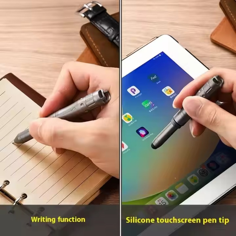 緊急用ホイッスルとシリコン製スタイラスチップを備えたチタン合 - Smart Pen Digital のレビューと価格