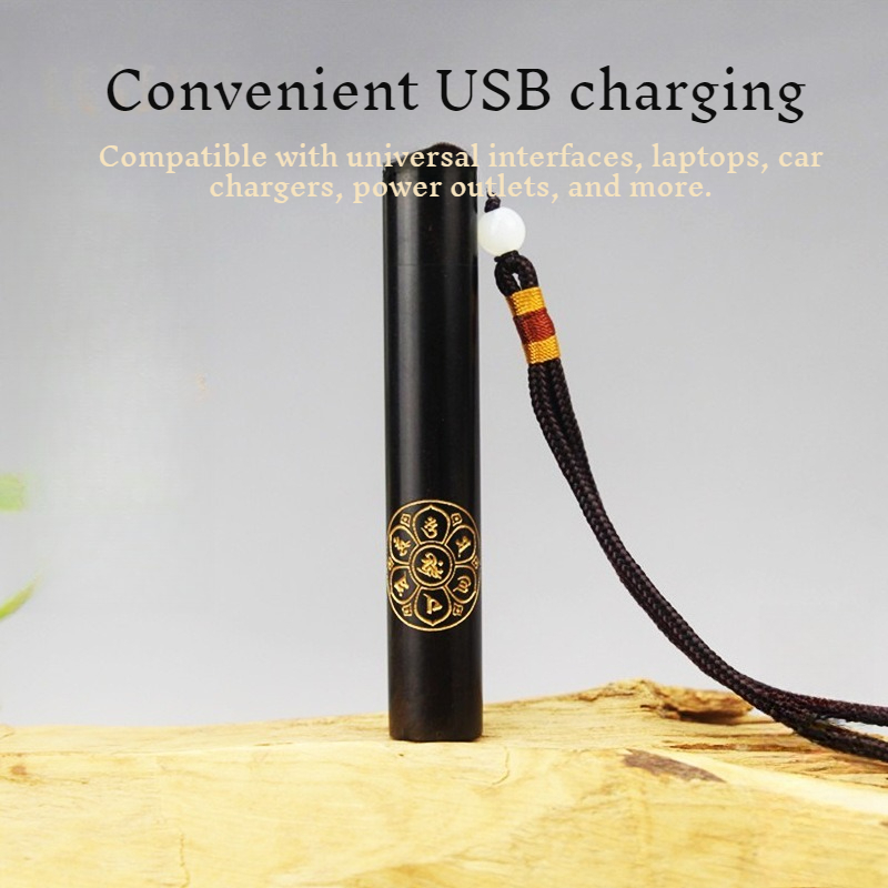 創造的な彫刻が施された黒檀のライター |   吹き込み式電子 - Electronics Gadgets For Gift のレビューと価格