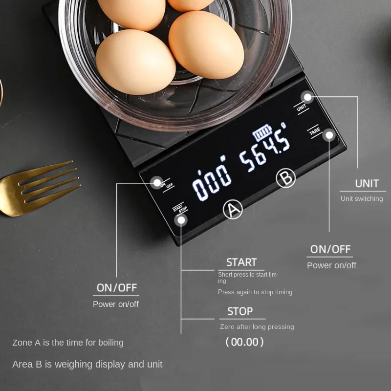 USB充電式キッチンコーヒー計量スケール、タイマー付きLED - Kitchen Electronics Gadgets のレビューと価格