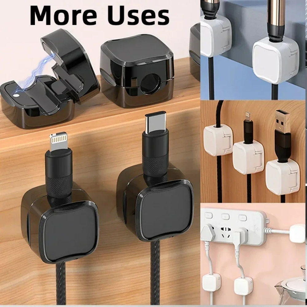 磁気ケーブルクリップオーガナイザー 調節可能な粘着式ケーブル - Magnetic Charging Cable のレビューと価格