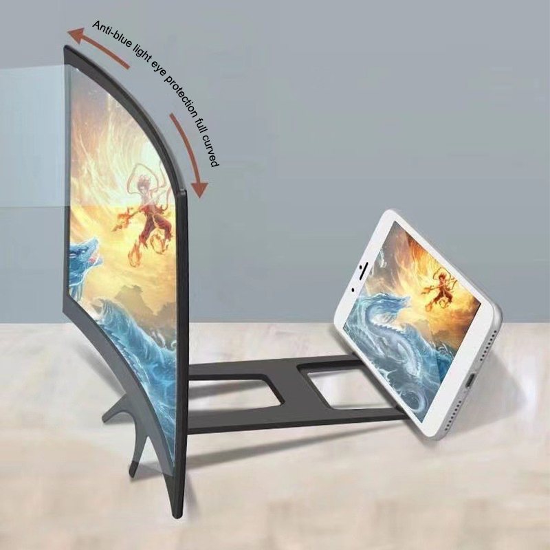 【12インチ大画面3D HDアンプ曲面スクリーン携帯電話スク - Digital Magnifier Reading のレビューと価格
