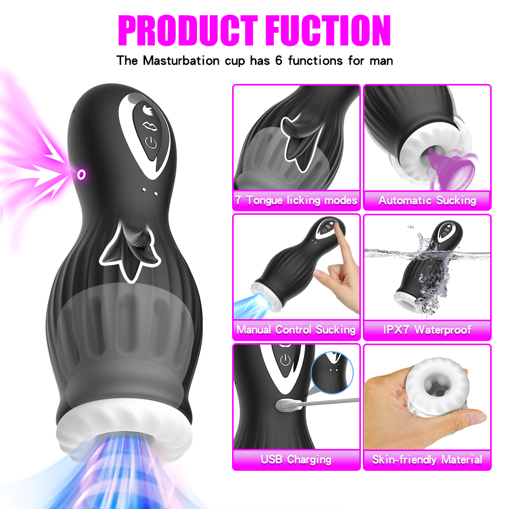 自動舌オナニー,男性のマスターベーション,膣と陰茎のバイブレ - Electronics Gadgets For Women のレビューと価格