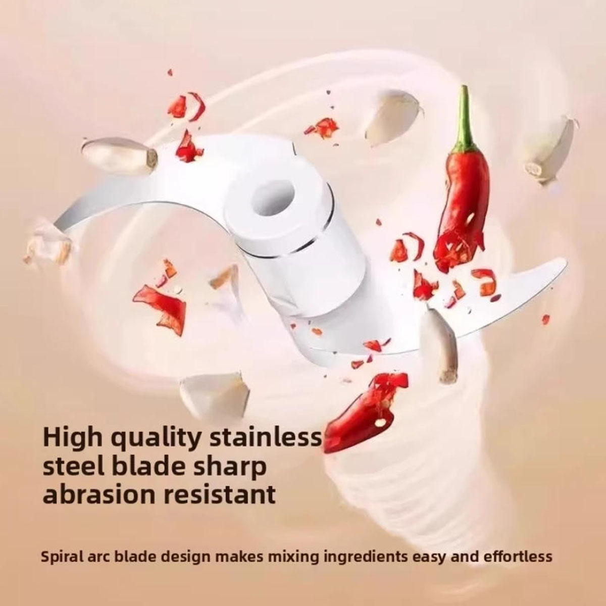 1PC 電気ガーリックチョッパーミニフードプロセッサー US - Kitchen Electronics Gadgets のレビューと価格