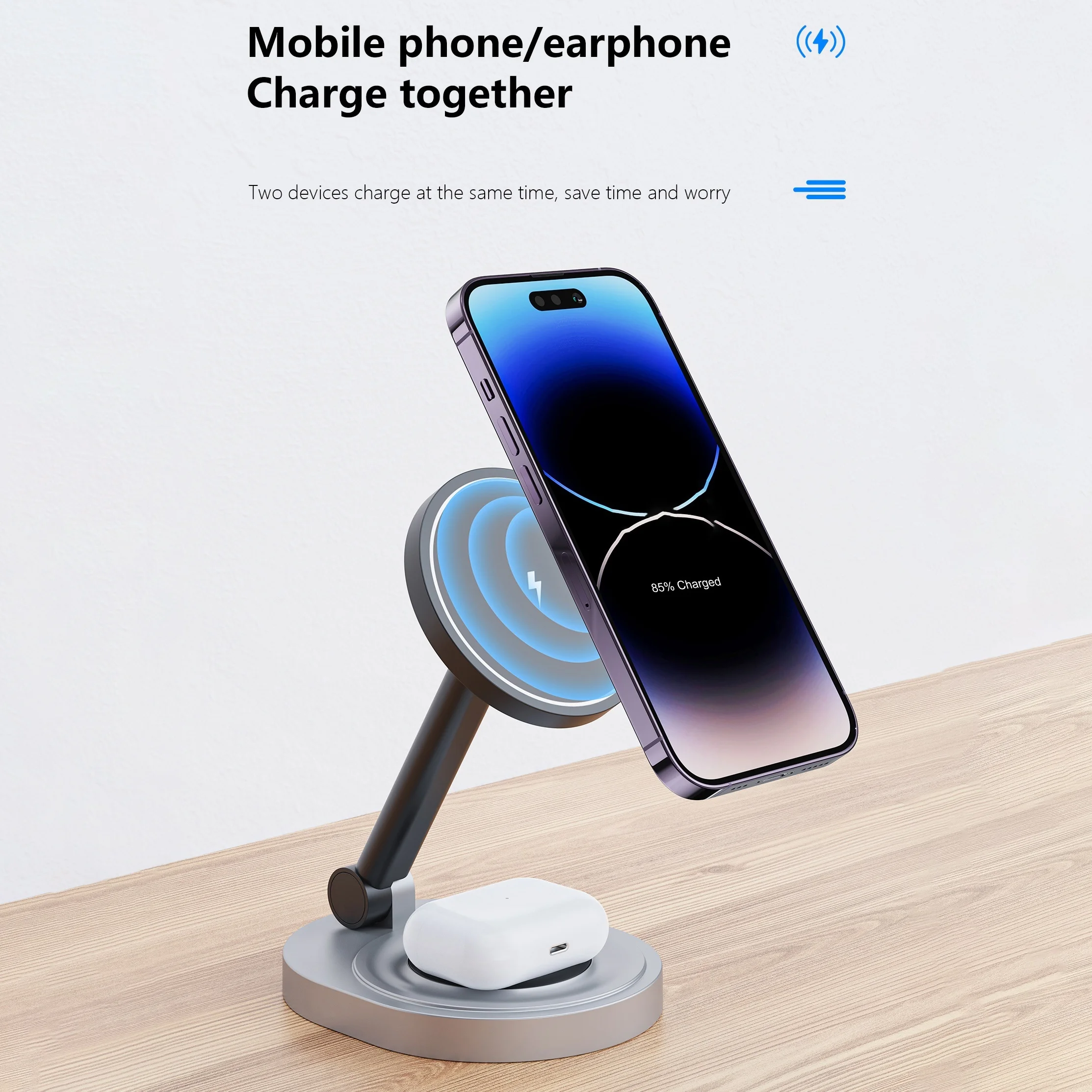 2 で 1 磁気ワイヤレス充電器スタンドパッド iPhone - Magnetic Charging Cable のレビューと価格