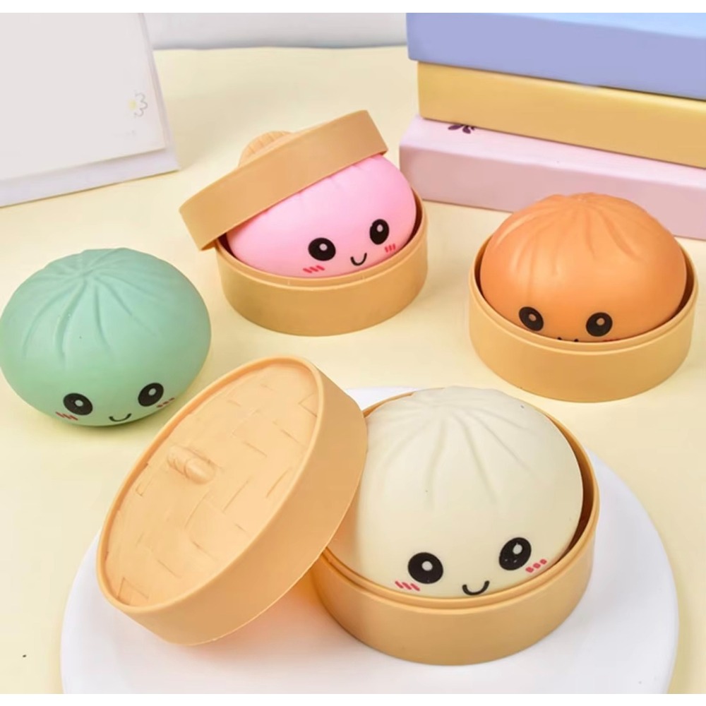 ミニ餃子型スクイーズトイ、竹蒸し器付き、柔らかいTPR生地ボ - Electronics Latest Gadgets のレビューと価格