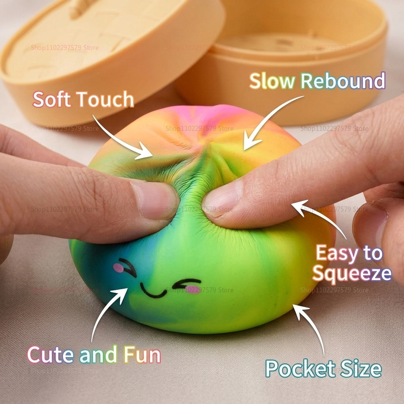 新しいレインボーおもちゃ、蒸し器ボックス付きスクイーズドウス - Electronics Latest Gadgets のレビューと価格