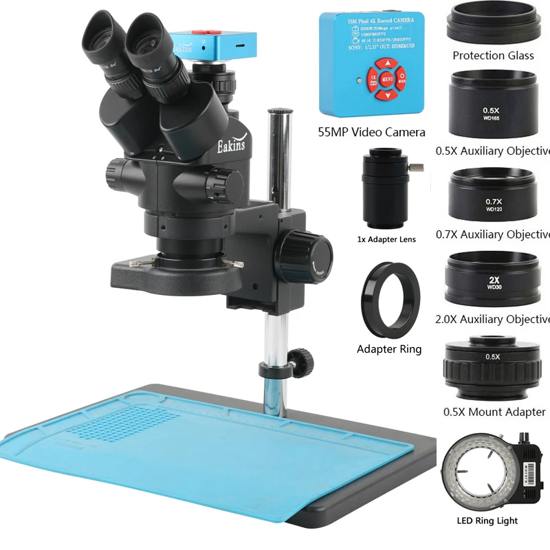 ステレオ三眼顕微鏡2k 4k,3.5-90x,48mp,55 - Digital Magnifier Reading のレビューと価格