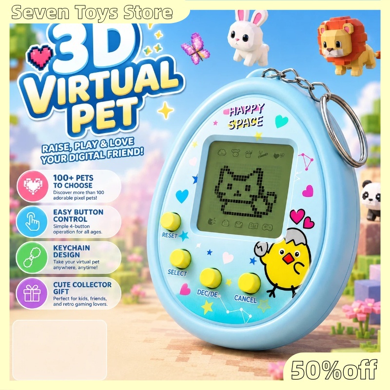 インタラクティブ3Dバーチャルペットトイ アクアブルー コレ - Electronics Gadgets For Gift のレビューと価格